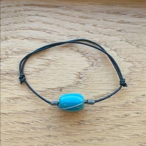 Blue gem rock bracelet